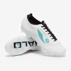 Sepatu Bola Concave Halo+ FG  White Cyan Black HAPMFGWHTCYA221