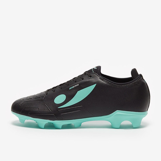 Sepatu Bola Concave Halo FG Black Cyan HAESFGBLKCYA221