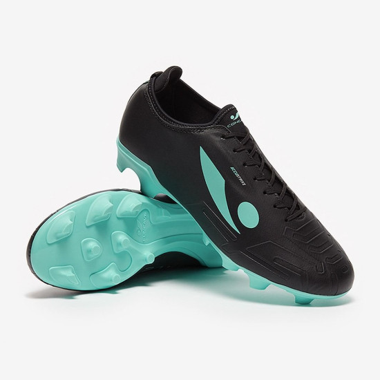 Sepatu Bola Concave Halo FG Black Cyan HAESFGBLKCYA221