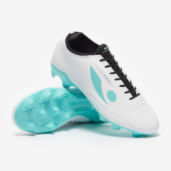 Sepatu Bola Concave Halo FG  White Cyan Black HAESFGWHTCYA221