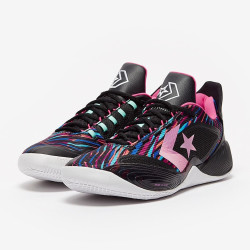 Sepatu Basket Converse All Star BB Shift Striped Black Neon Pink Light Dew 172663C