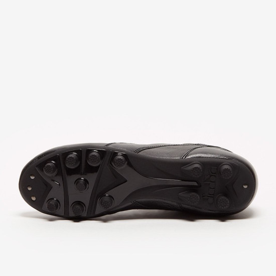 Sepatu Bola Diadora Brasil K-Leather FG Blackout 101174845-C0200