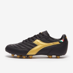 Sepatu Bola Diadora Brasil Leather+ FG Black Gold 101177618-C0893