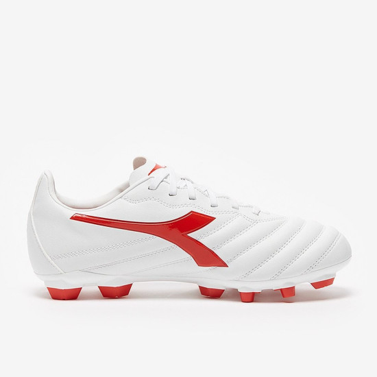 Sepatu Bola Diadora B-Elite Academy FG White Milano Red 101178786-C9981