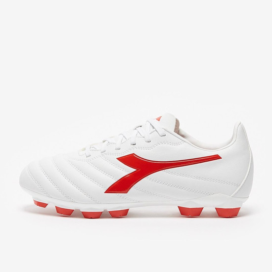 Sepatu Bola Diadora B Elite Academy FG White Milano Red 101178786