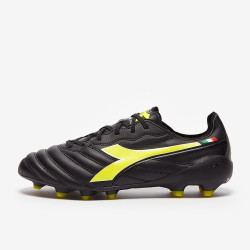 Sepatu Bola Diadora B-Elite Italia Tech FG Black Yellow Fluo 101178799-C0004