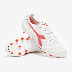 Sepatu Bola Diadora B-Elite Italia Tech FG White Milano Red 101178799-C9981