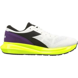 Sepatu Lari Diadora Mythos MDS White Black Flo Yellow 174931 C0008-7.5