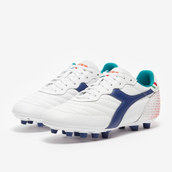 Sepatu Bola Diadora Brasil Pro FG White Navy 101180196-C2433