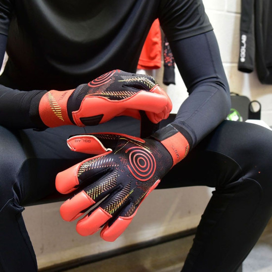 Sarung Tangan Kiper Gloveglu Lab Fre Megagrip Plus Fire Red Black 70062101