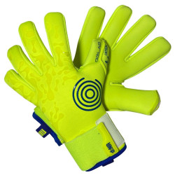 Sarung Tangan Kiper Gloveglu Intron Original TF+ Mini Gloveglu Fluo Yellow Cyan 70062201