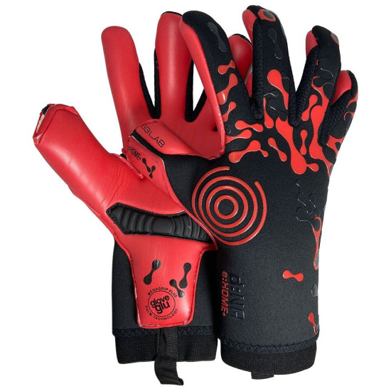 Sarung Tangan Kiper Gloveglu Lab Exome+ Megagrip Plus Black Red 901011