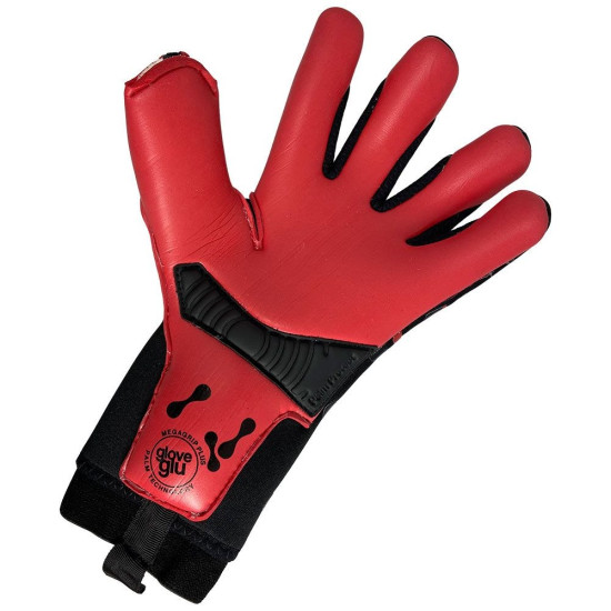 Sarung Tangan Kiper Gloveglu Lab Exome+ Megagrip Plus Black Red 901011