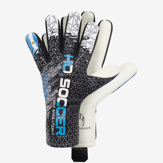 Sarung Tangan Kiper HO Argentina World Cup 2022 First Evolution Patriot Gloves Black White Blue 052.0151