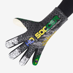 Sarung Tangan Kiper HO Brazil World Cup 2022 First Evolution Patriot Gloves Black White Yellow Green 052.0153