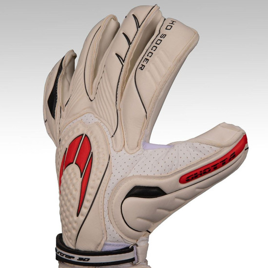 Sarung Tangan Kiper HO Soccer Ghotta Special Edition Roll Neg White Red 520076