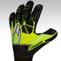 Sarung Tangan Kiper HO Soccer Legend Ultimate Roll Negative Black Lime Green 520090