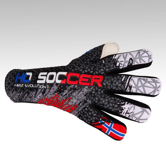 Sarung Tangan Kiper HO Soccer First Evolution Patriot Norway Black 520162 Sarung Tangan Kiper HO Soccer First Evolution Patriot Norway Black 520162