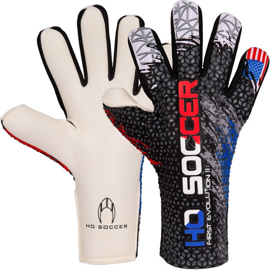 Sarung Tangan Kiper HO Soccer First Evolution Patriot USA Black 520169 Sarung Tangan Kiper HO Soccer First Evolution Patriot USA Black 520169