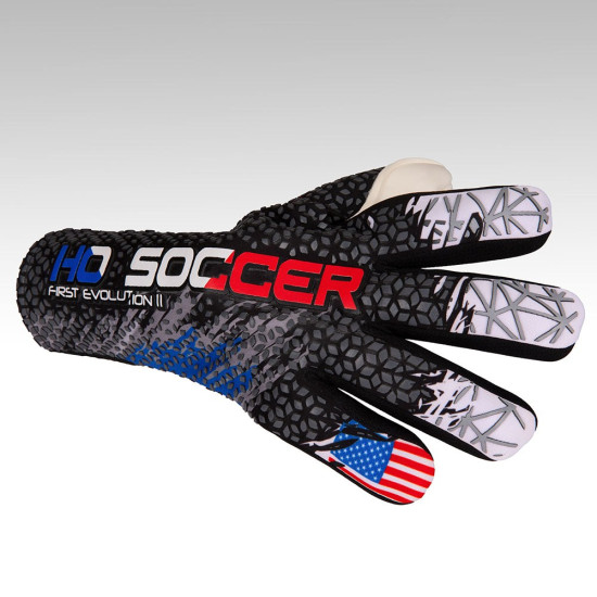 Sarung Tangan Kiper HO Soccer First Evolution Patriot USA Black 520169 Sarung Tangan Kiper HO Soccer First Evolution Patriot USA Black 520169