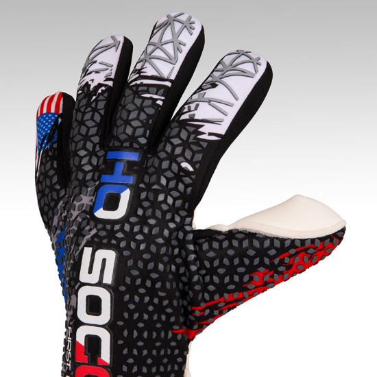 Sarung Tangan Kiper HO Soccer First Evolution Patriot USA Black 520169 Sarung Tangan Kiper HO Soccer First Evolution Patriot USA Black 520169