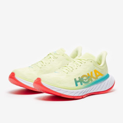 Sepatu Lari Hoka Carbon X 2 Luminary Green Hot Coral 1113526-LGHC