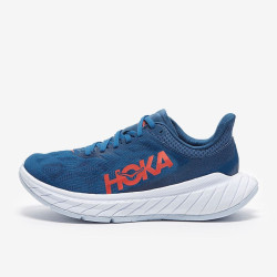 Sepatu Lari Womens Hoka Carbon X 2 Morrocan Blue Hot Coral 1113527-MBHCR