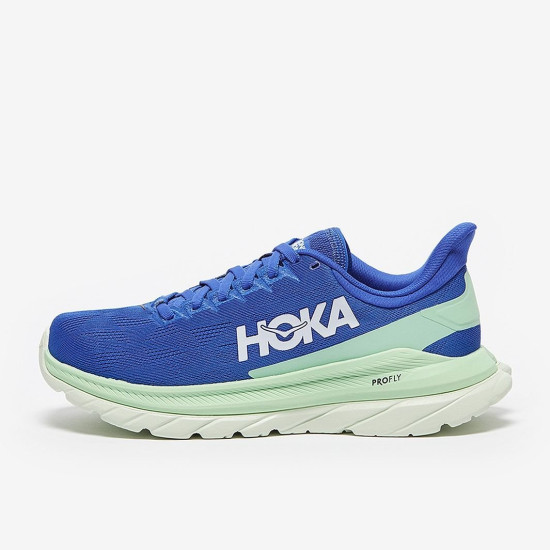 Sepatu Lari Hoka Mach 4 Dazzling Blue Green Ash 1113528-DBGA