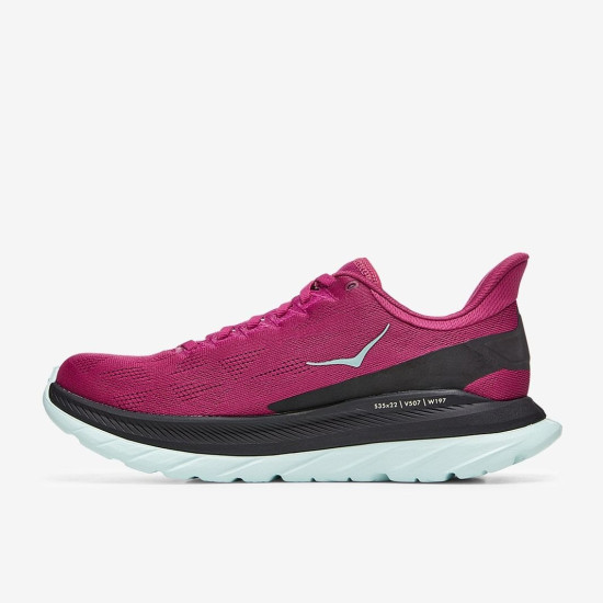Sepatu Lari Womens Hoka Mach 4 Festival Fuchsia Black 1113529-FFBL Sepatu Lari Womens Hoka Mach 4 Festival Fuchsia Black 1113529-FFBL