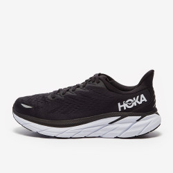 Sepatu Lari Hoka Clifton 8 Black White 1119393-BWHT