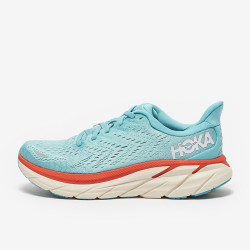 Sepatu Lari Womens Hoka Clifton 8  Aquarelle Eggshell Blue 1119394-AEBL