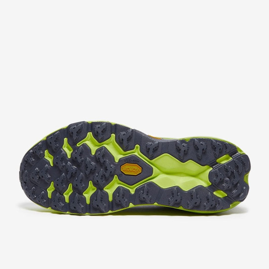 Sepatu Lari Hoka Speedgoat 5 Wide Stone Blue Dark Citron 1123159-SBDCT