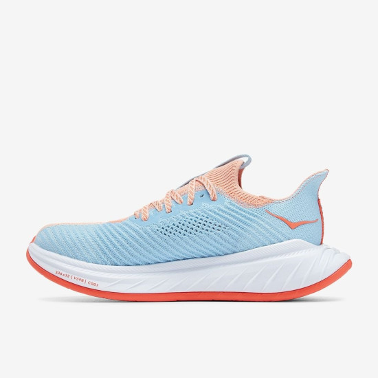 Sepatu Lari Womens Hoka Carbon X 3 Peach Parfait Summer Song 1123193-PPSSG