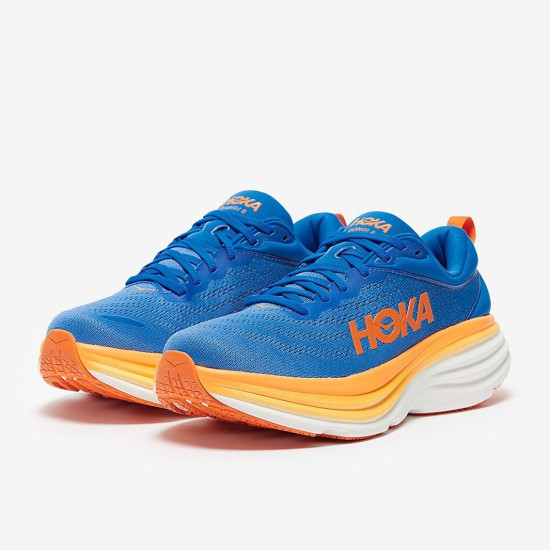 Sepatu Lari Hoka Bondi 8 Coastal Sky Vibrant Orange 1123202-CSVO