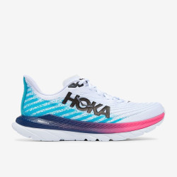 Sepatu Lari Hoka Mach 5 White Scuba Blue 1127893-WSBB