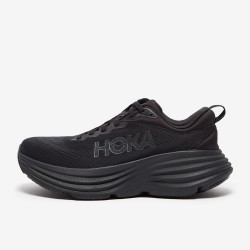 Sepatu Lari Womens Hoka Bondi 8 Black Black 1127952-BBLC