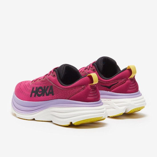 Sepatu Lari Womens Hoka Bondi 8 Cherries Jubilee Pink Yarrow 1127952-CJPY