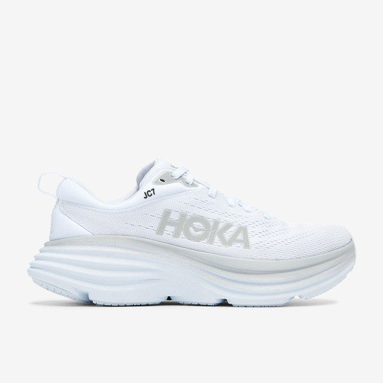 Sepatu Lari Womens Hoka Bondi 8 White White 1127952-WWH