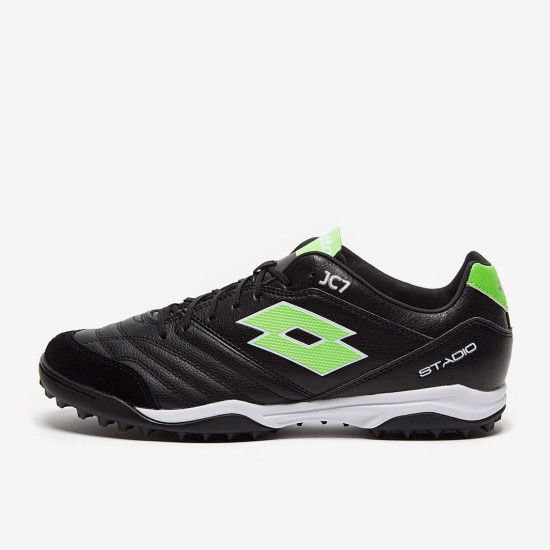 Sepatu Futsal Lotto Stadio 300 II TF Black Spring Green 211646-1NI