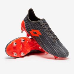 Sepatu Bola Lotto Solista 200 III SG Cool Grey Orange Fluo 212377-5JK