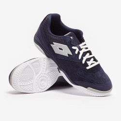 Sepatu Futsal Lotto Tacto 201 Indoor Navy Blue Silver Metal 2 All White 214587-5BV