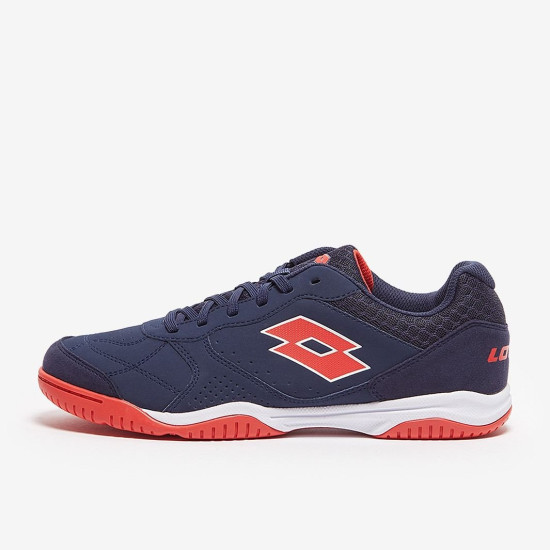Sepatu Futsal Lotto Tacto 301 Indoor Navy Blue Cliff Red All White 214589-88I Sepatu Futsal Lotto Tacto 301 Indoor Navy Blue Cliff Red All White 214589-88I