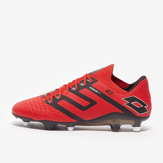 Sepatu Bola Lotto Maestro 100 IV FG Flame Red All Black 214590-1OY