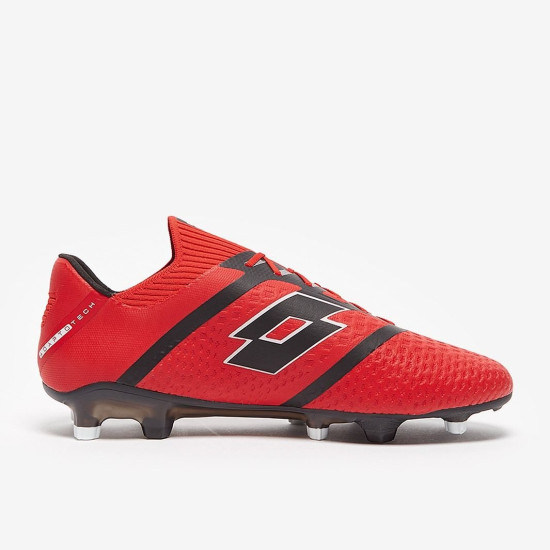 Sepatu Bola Lotto Maestro 100 IV FG Flame Red All Black 214590-1OY