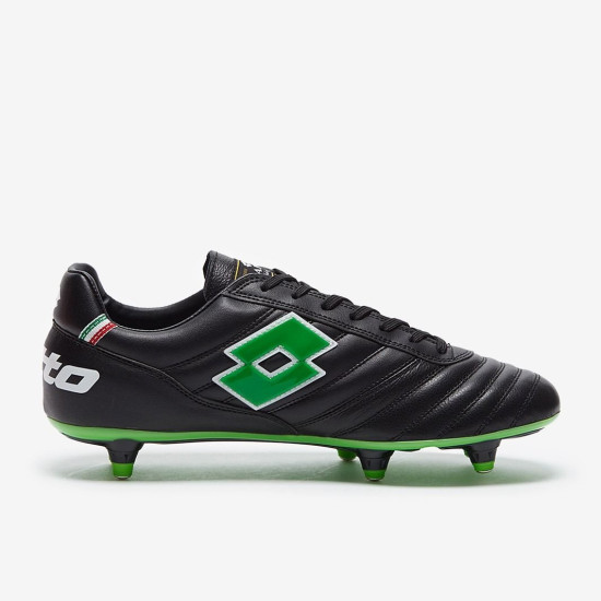 Sepatu Bola Lotto Stadio 200 II SG Black Spring Green 214601-1NI