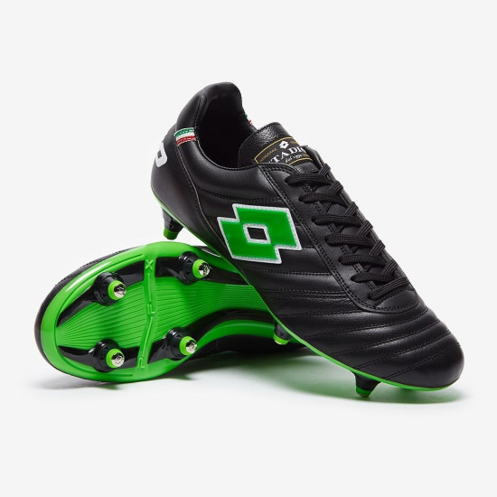 Sepatu Bola Lotto Stadio 200 II SG Black Spring Green 214601-1NI