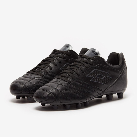 Sepatu Bola Lotto Stadio 300 III FG Black Asphalt 214602-2AF