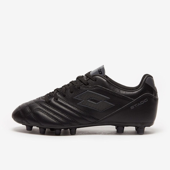 Sepatu Bola Lotto Stadio 300 III FG Black Asphalt 214602-2AF