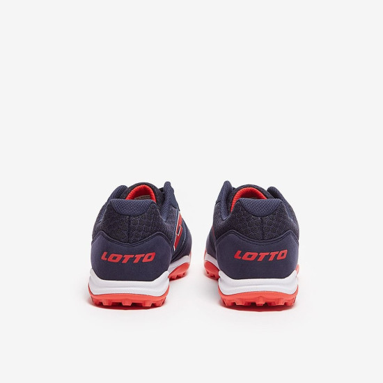 Sepatu Futsal Lotto Tacto 301 Turf Navy Blue Cliff Red All White 217074-88I