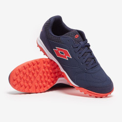 Sepatu Futsal Lotto Tacto 301 Turf Navy Blue Cliff Red All White 217074-88I